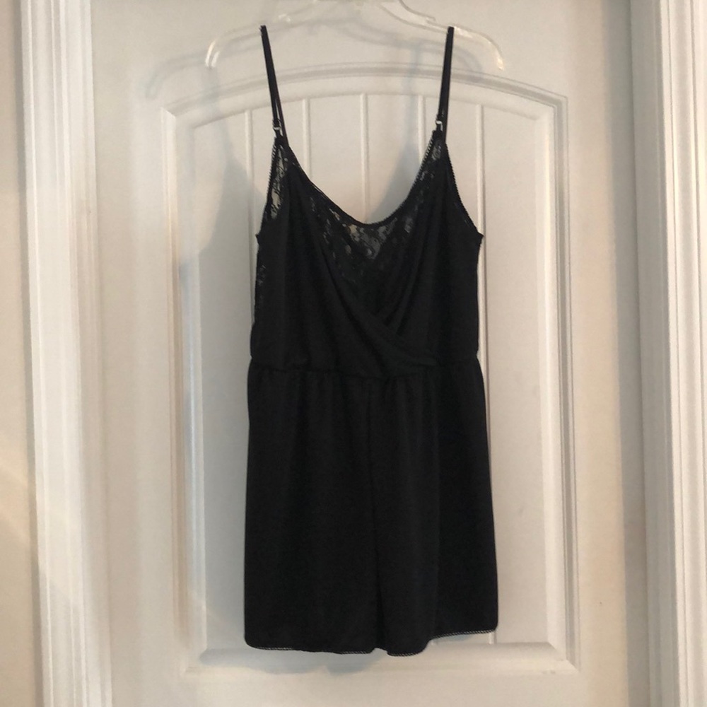 Black lace romper